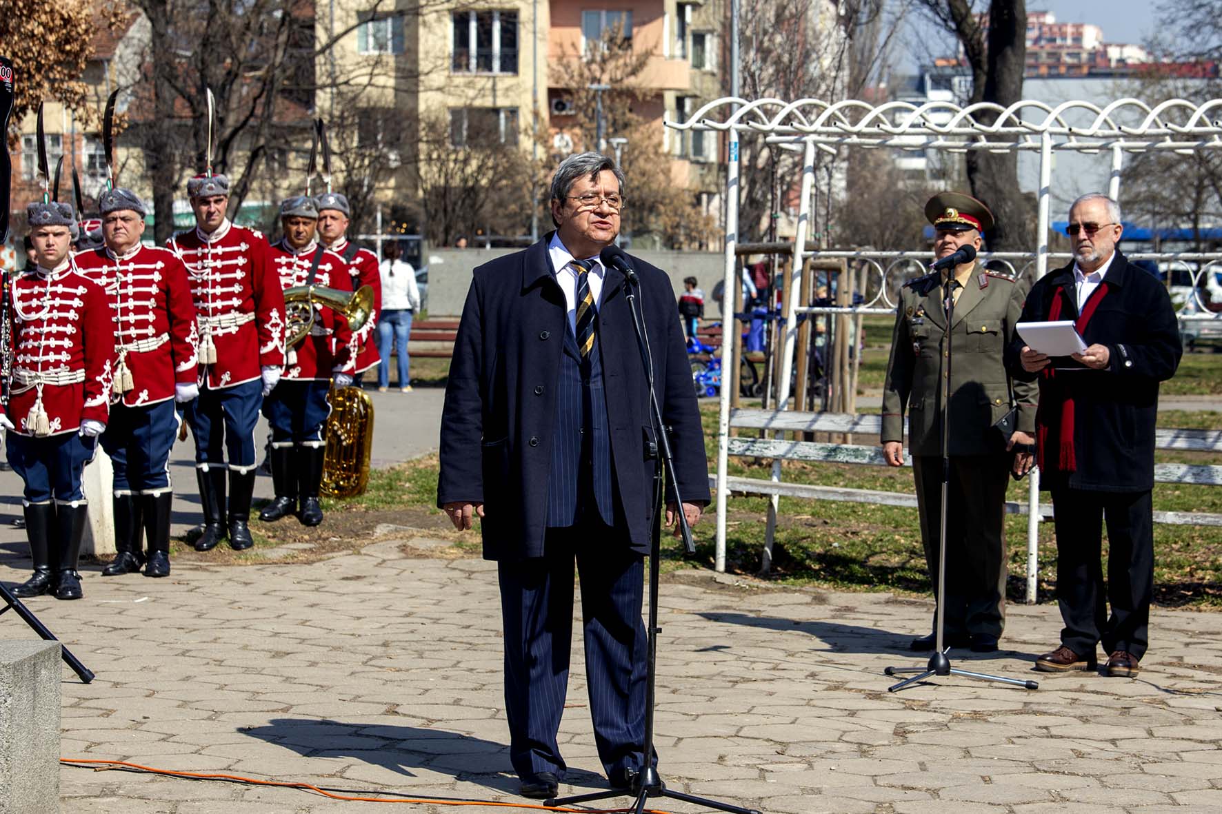 Председателят на СТДБ Кр.Премянов произнася слова в Деня на Тракия, 26 март 2022 г.